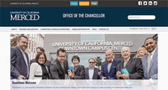 Desktop Screenshot of chancellor.ucmerced.edu