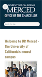 Mobile Screenshot of chancellor.ucmerced.edu