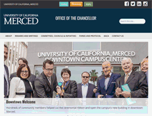 Tablet Screenshot of chancellor.ucmerced.edu