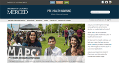 Desktop Screenshot of prehealth.ucmerced.edu