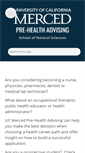 Mobile Screenshot of prehealth.ucmerced.edu