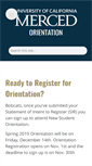 Mobile Screenshot of orientation.ucmerced.edu