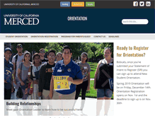 Tablet Screenshot of orientation.ucmerced.edu