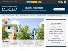 Tablet Screenshot of housing.ucmerced.edu