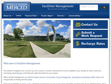 Tablet Screenshot of facilities.ucmerced.edu