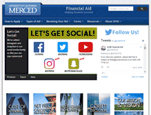 Tablet Screenshot of financialaid.ucmerced.edu