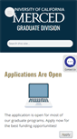 Mobile Screenshot of graduatedivision.ucmerced.edu