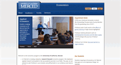 Desktop Screenshot of economics.ucmerced.edu