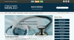 Desktop Screenshot of health.ucmerced.edu